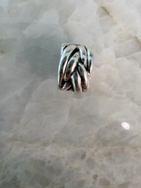 Pandora Sterling-Style Braided Silver Bead Charm